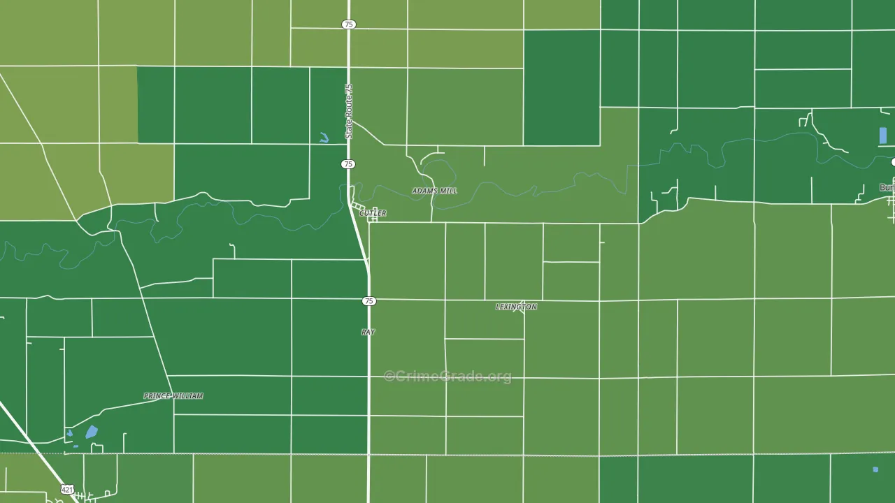 46920, IN Map of Vehicle Theft Rates