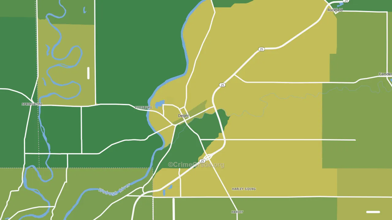 46923, IN Map of Vehicle Theft Rates
