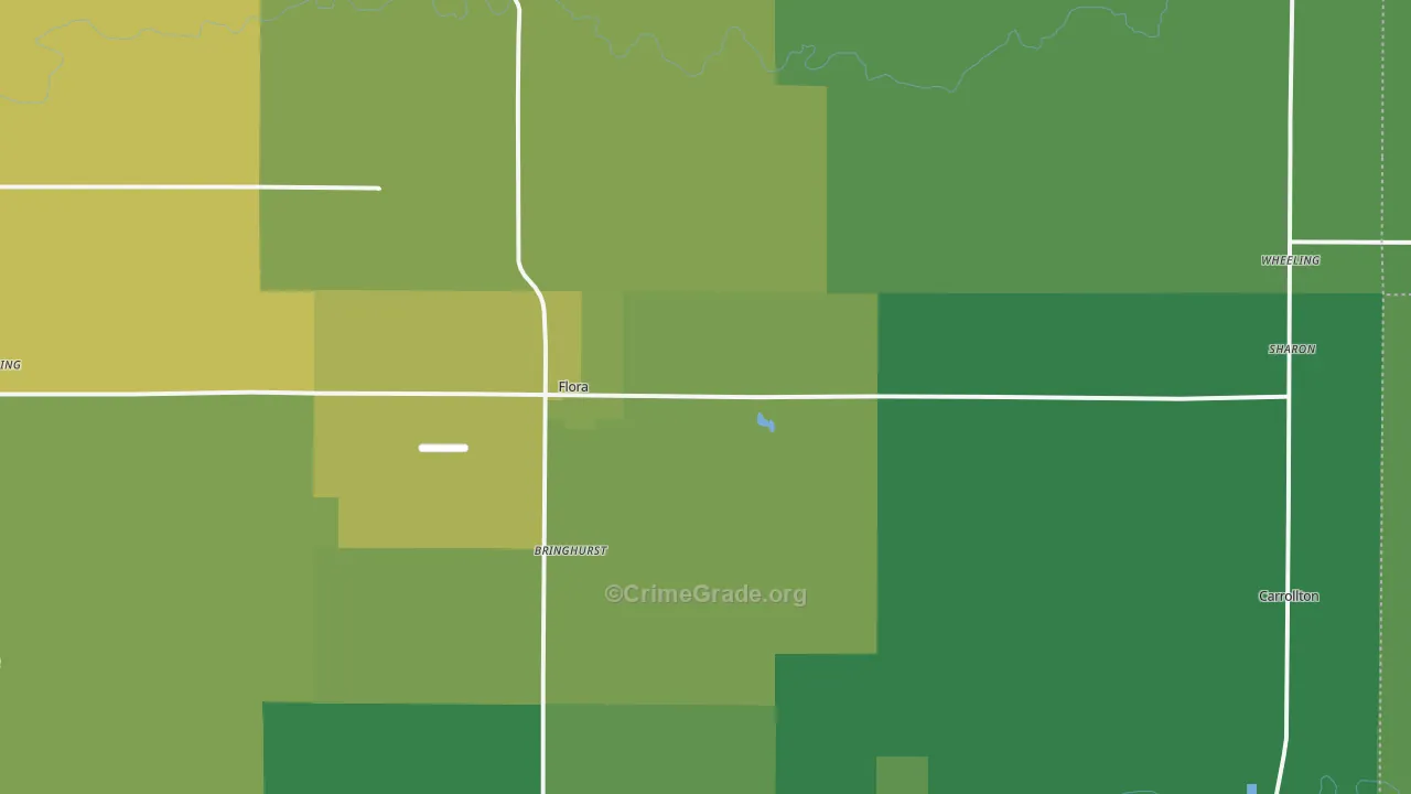 46929, IN Map of Vehicle Theft Rates