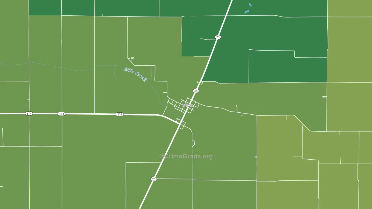 46931, IN Map of Vehicle Theft Rates