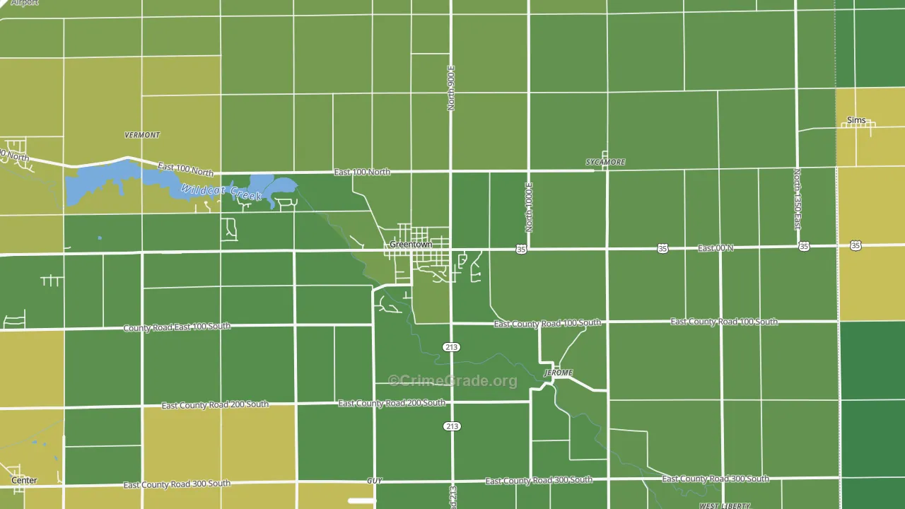 46936, IN Map of Vehicle Theft Rates