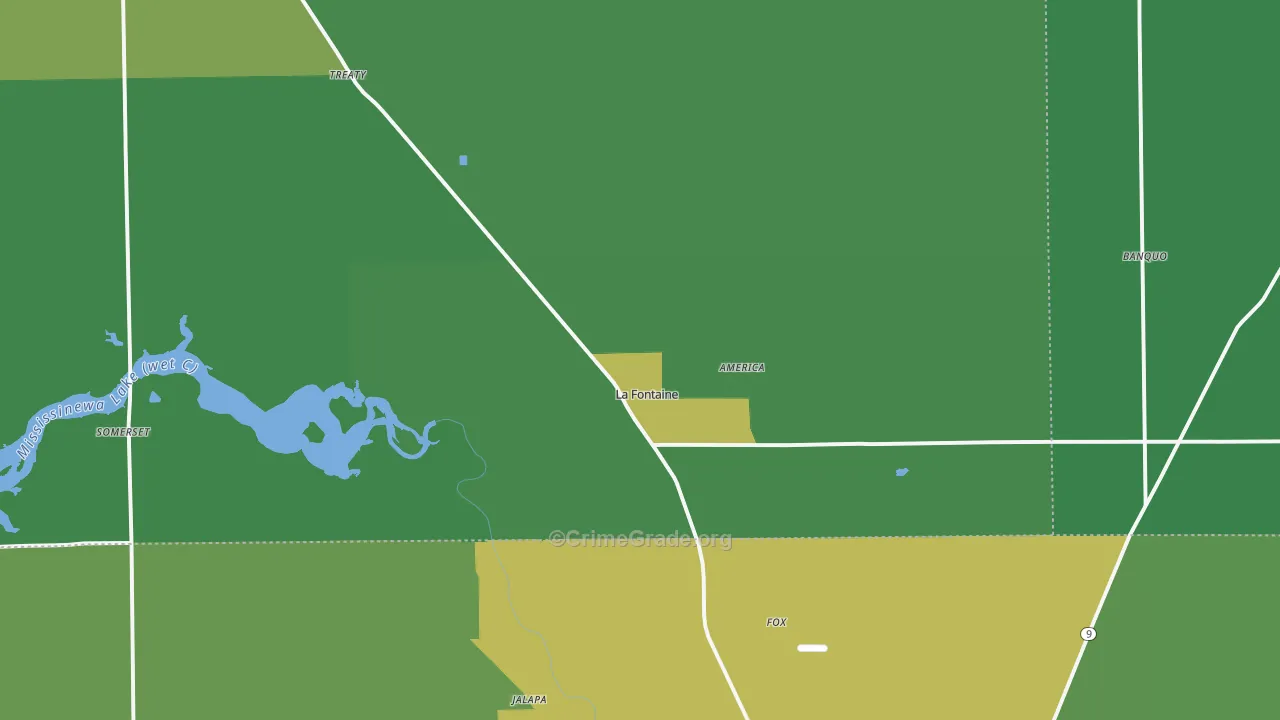 46940, IN Map of Vehicle Theft Rates