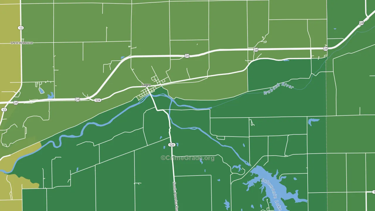 46941, IN Map of Vehicle Theft Rates