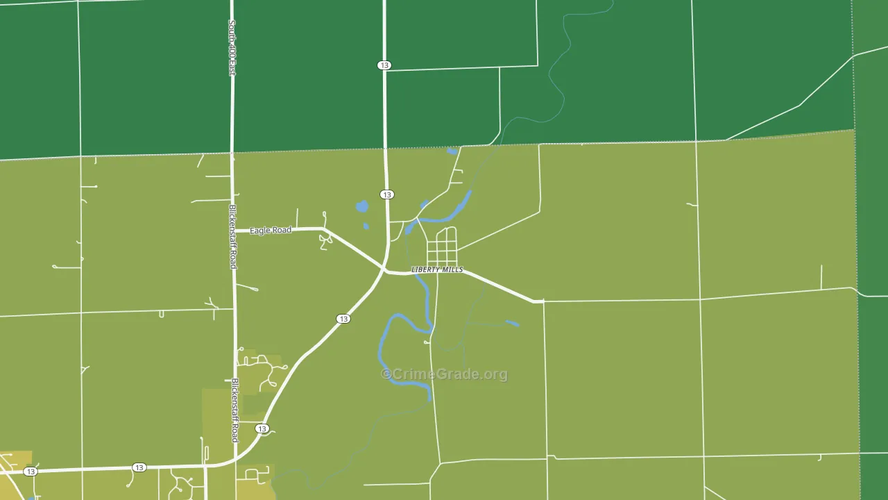 46946, IN Map of Vehicle Theft Rates