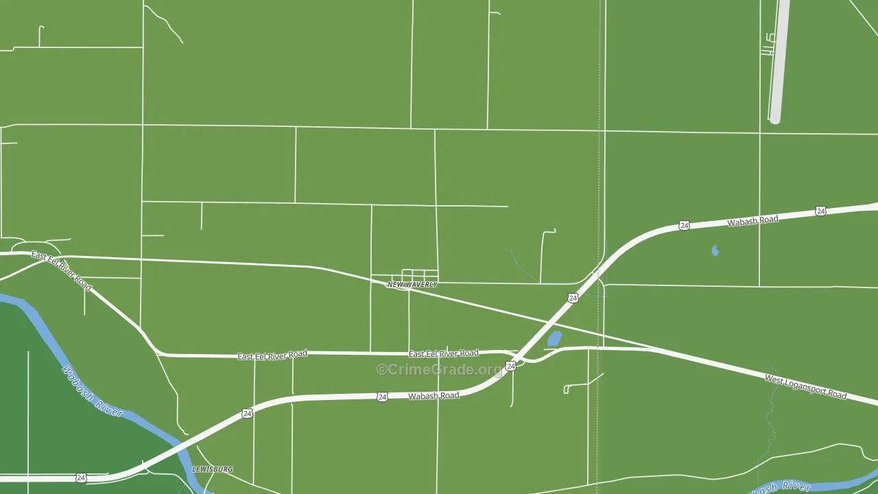 46961, IN Map of Vehicle Theft Rates
