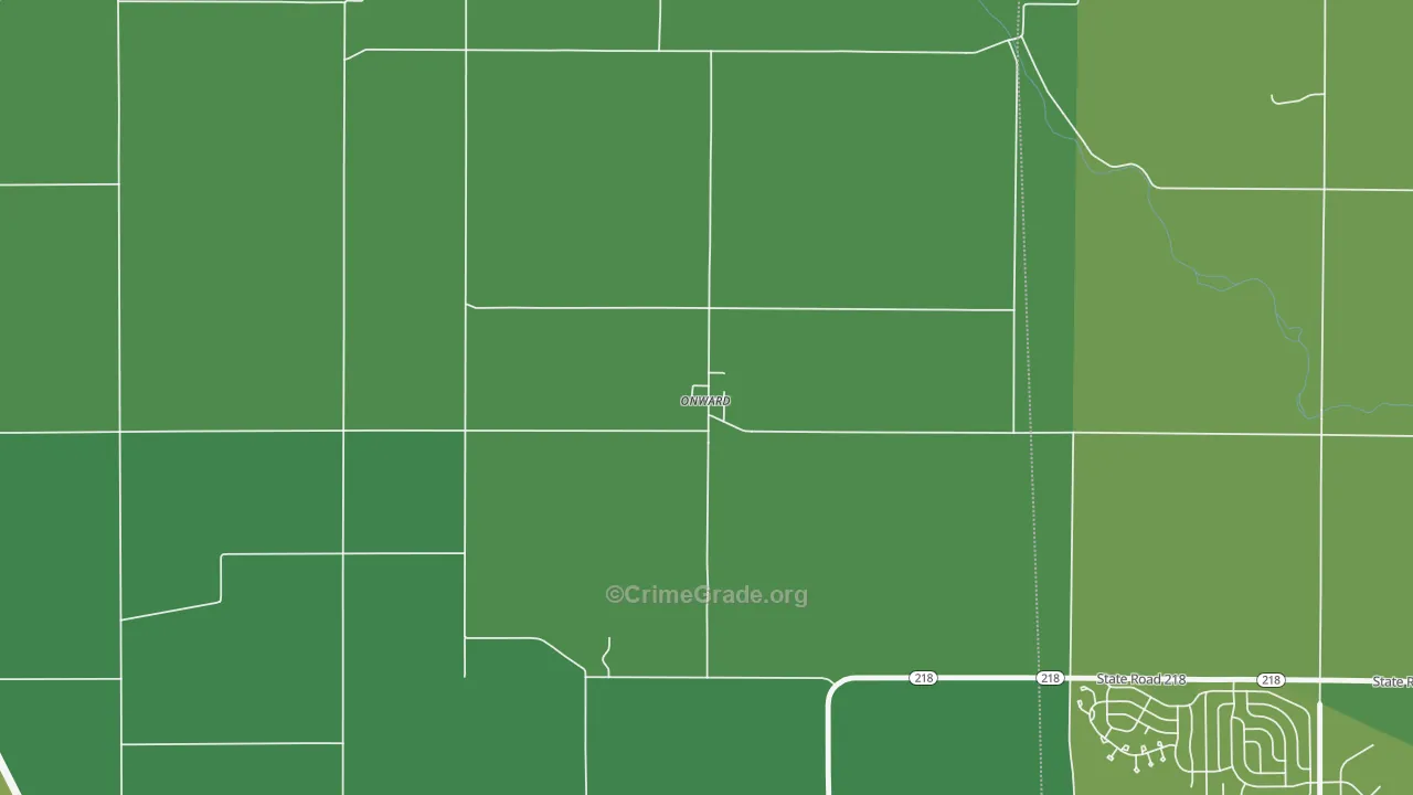 46967, IN Map of Vehicle Theft Rates
