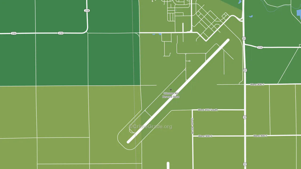 46971, IN Map of Vehicle Theft Rates