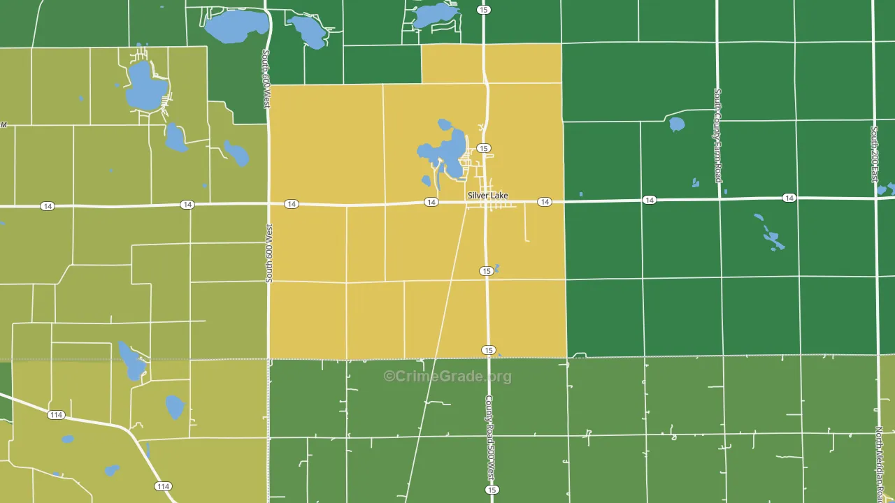 46982, IN Map of Vehicle Theft Rates