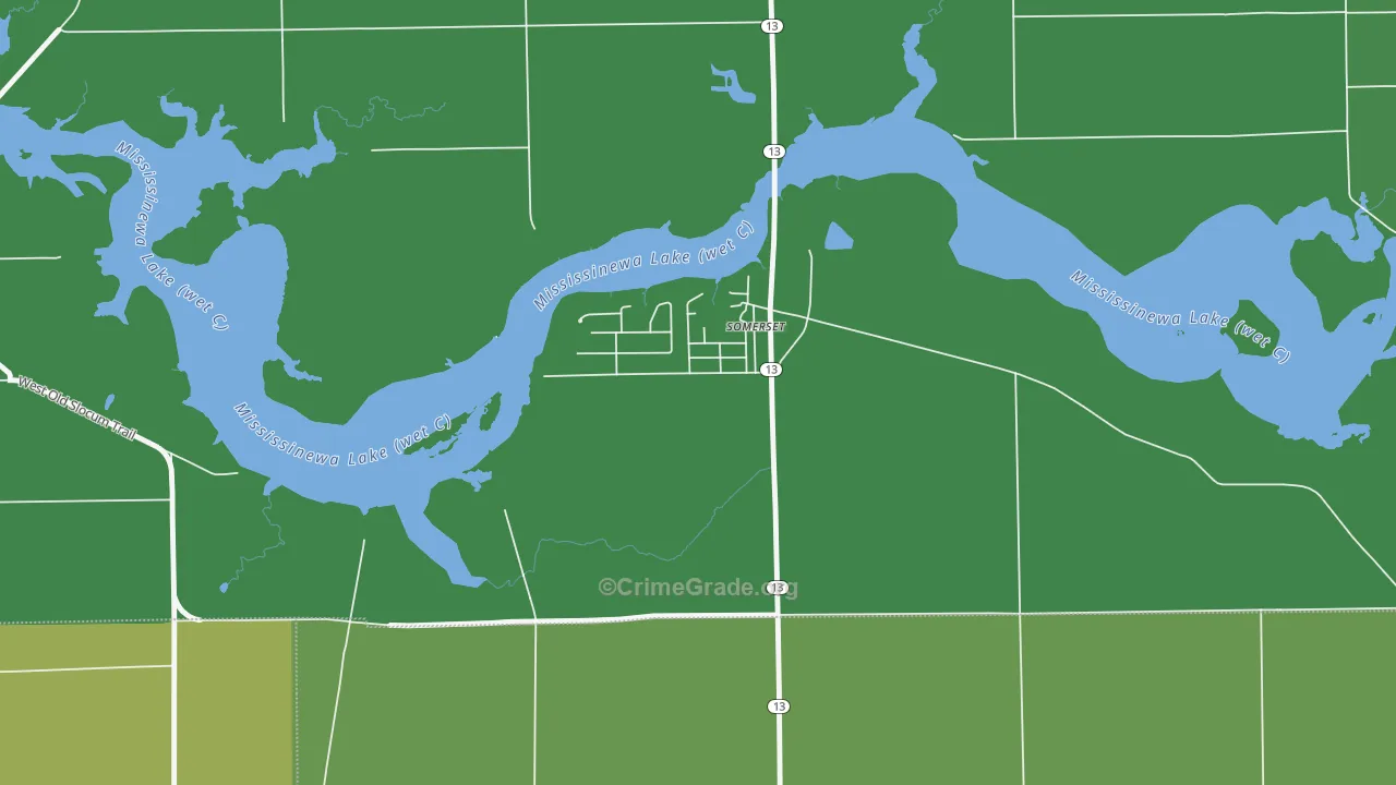 46984, IN Map of Vehicle Theft Rates