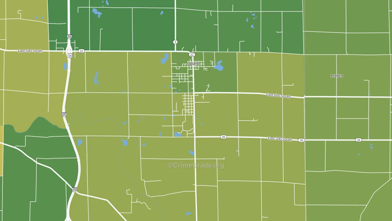 46989, IN Map of Vehicle Theft Rates
