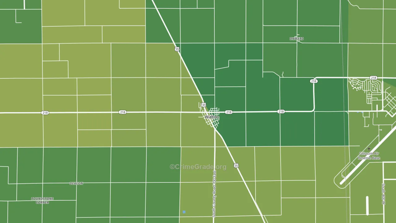 46994, IN Map of Vehicle Theft Rates