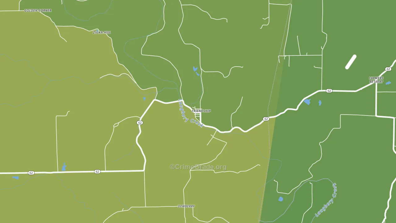 47021, IN Map of Vehicle Theft Rates