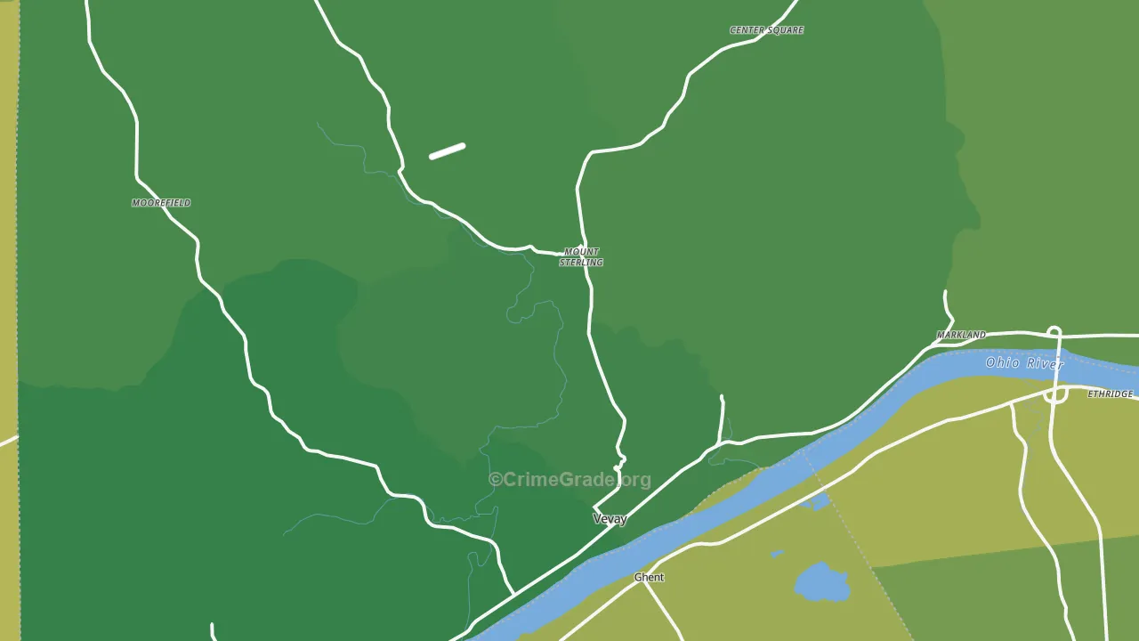 47043, IN Map of Vehicle Theft Rates