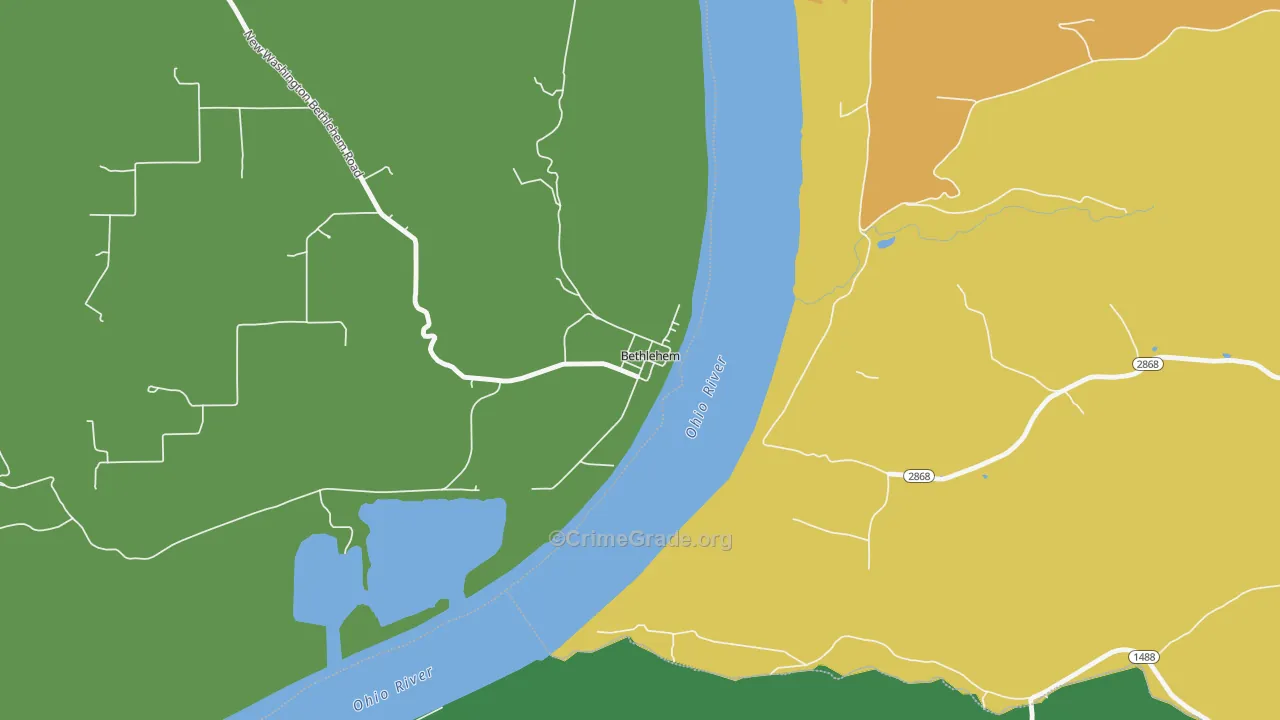 47104, IN Map of Vehicle Theft Rates