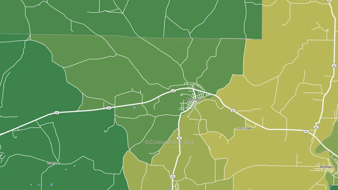 47140, IN Map of Vehicle Theft Rates