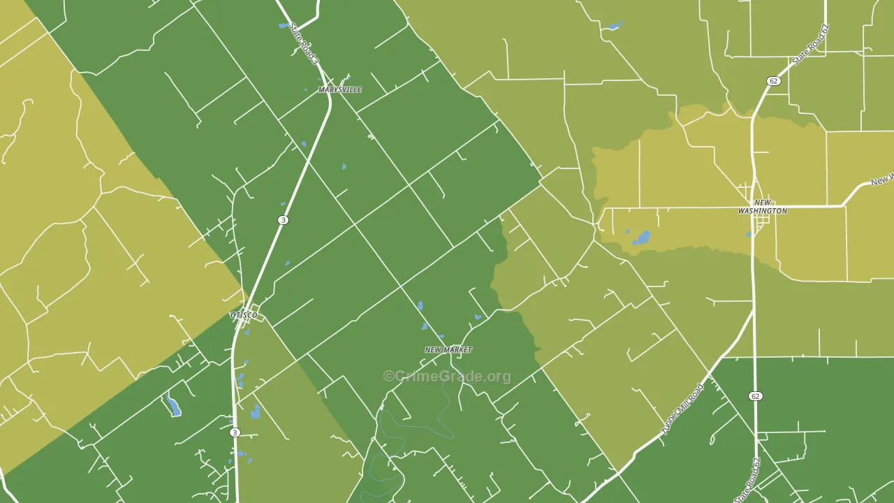 47141, IN Map of Vehicle Theft Rates