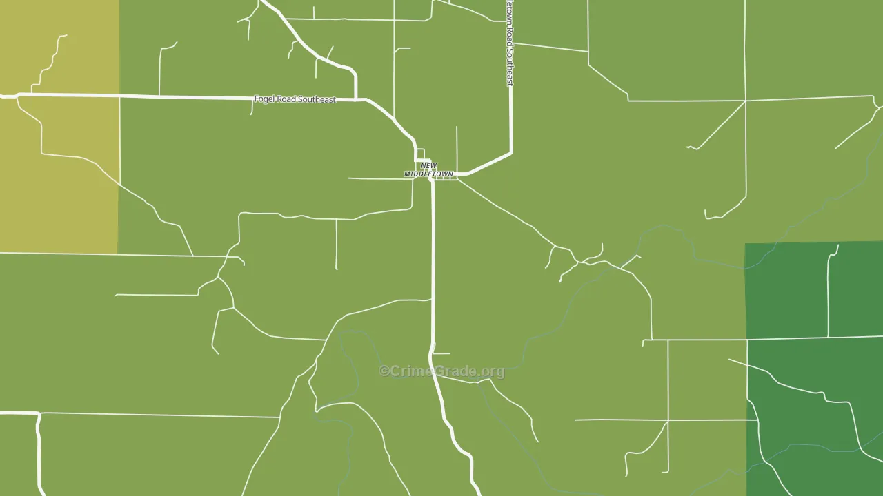 47160, IN Map of Vehicle Theft Rates