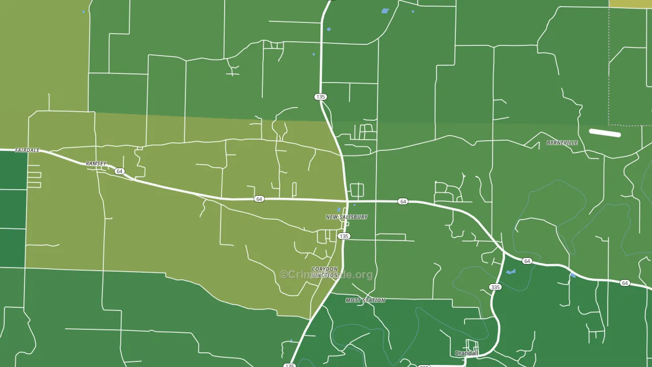 47161, IN Map of Vehicle Theft Rates