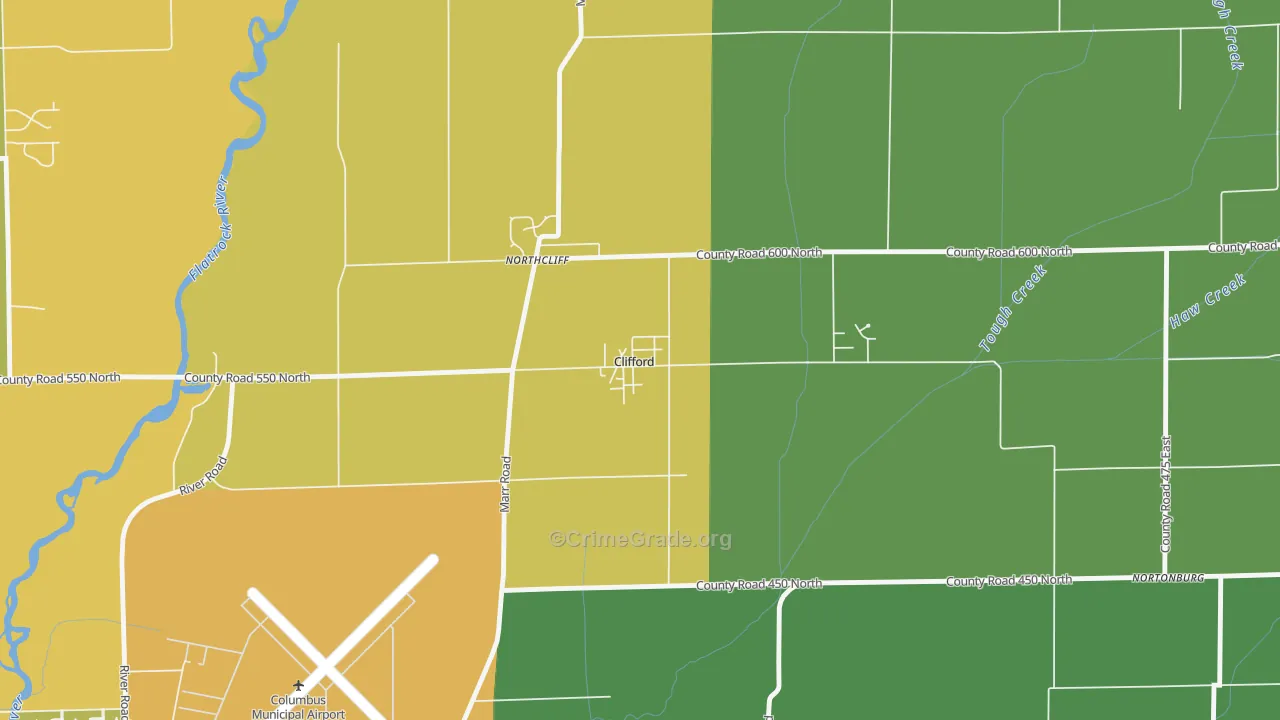 47226, IN Map of Vehicle Theft Rates