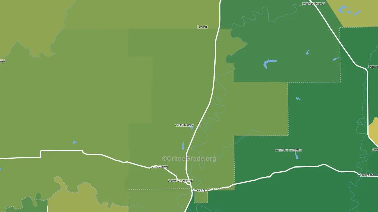 47227, IN Map of Vehicle Theft Rates