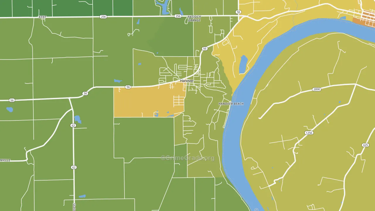 47243, IN Map of Vehicle Theft Rates