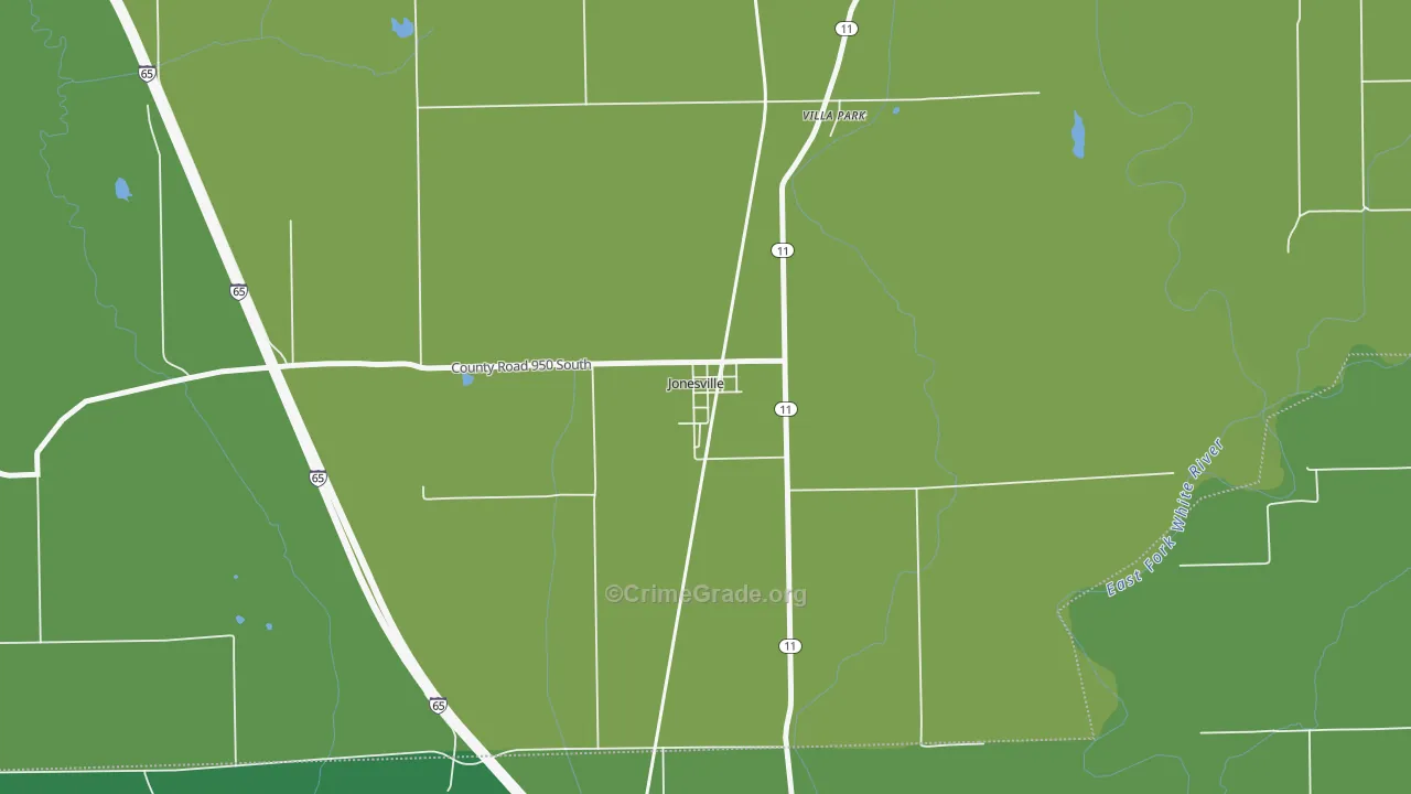 47247, IN Map of Vehicle Theft Rates