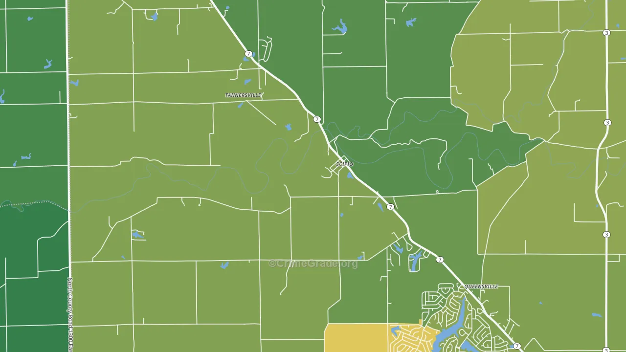 47273, IN Map of Vehicle Theft Rates