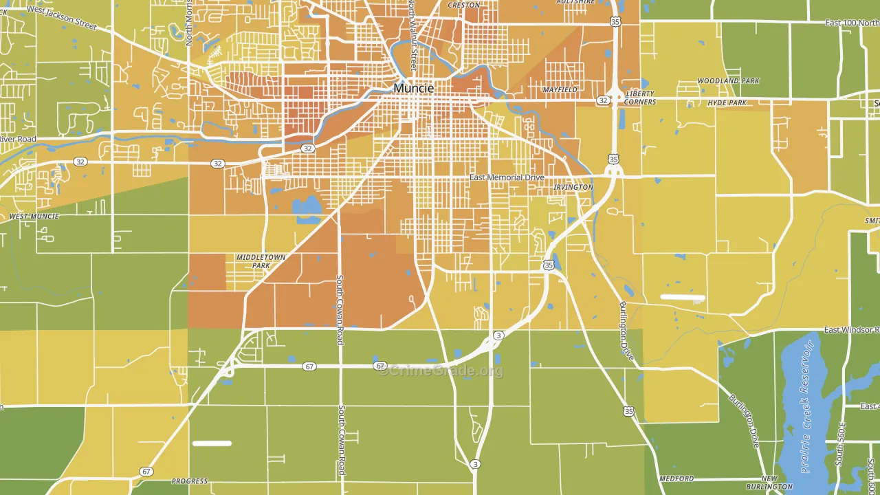 47302, IN Map of Vehicle Theft Rates