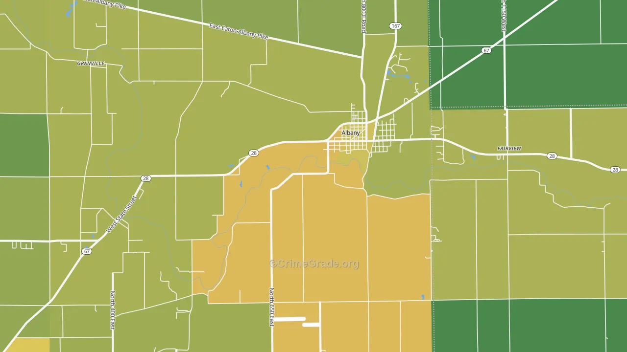 47320, IN Map of Vehicle Theft Rates
