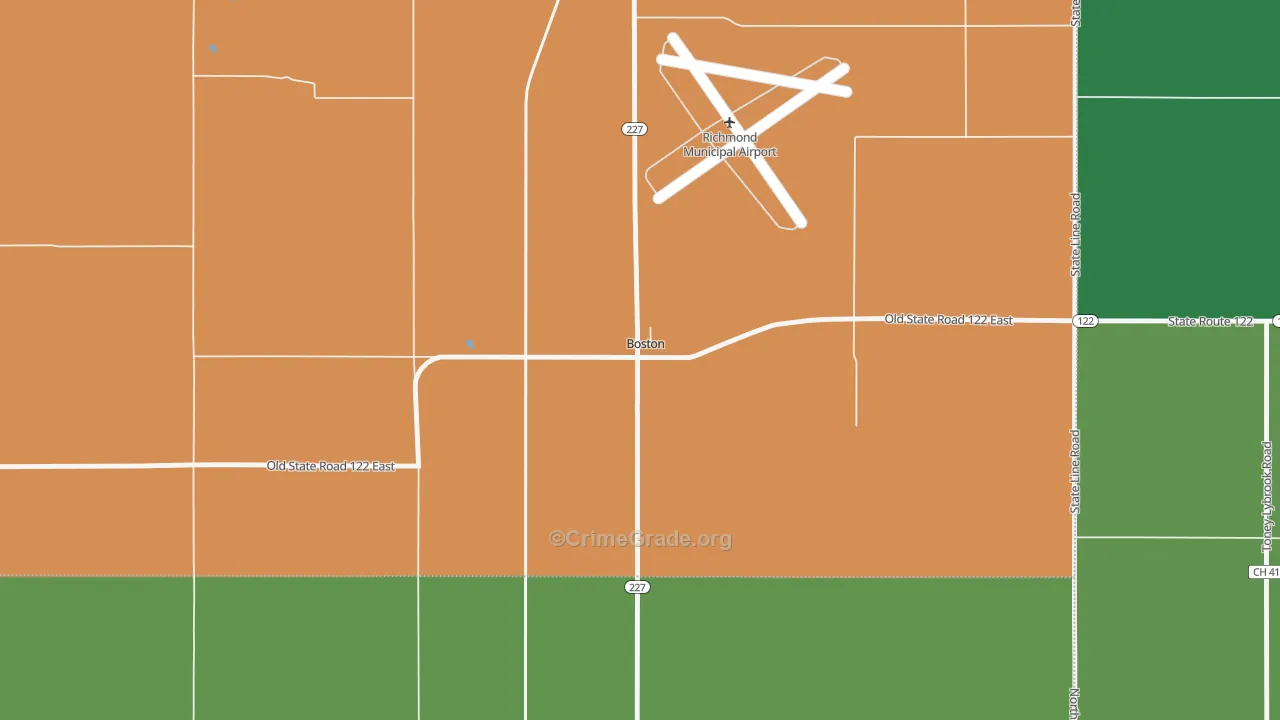 47324, IN Map of Vehicle Theft Rates