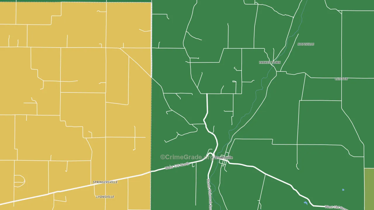 47325, IN Map of Vehicle Theft Rates