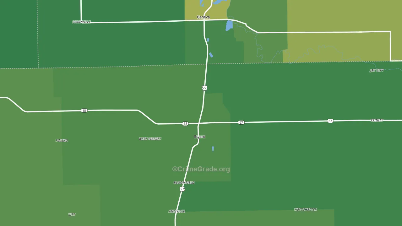 47326, IN Map of Vehicle Theft Rates