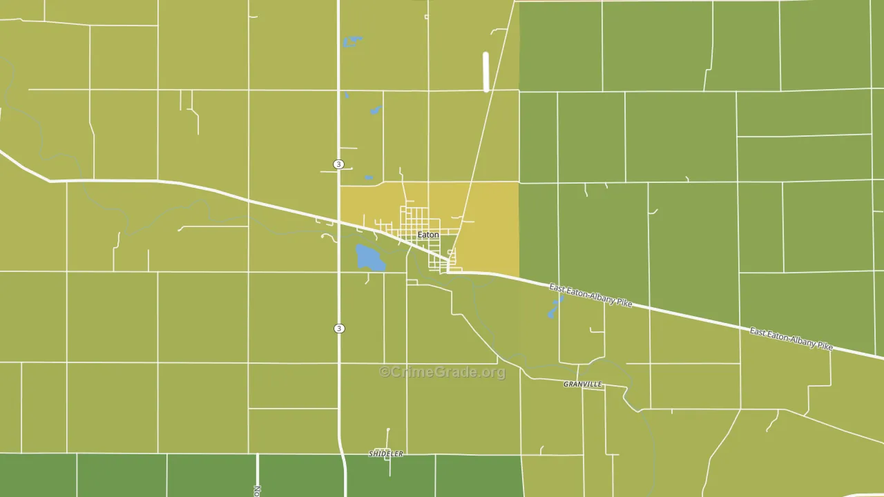 47338, IN Map of Vehicle Theft Rates