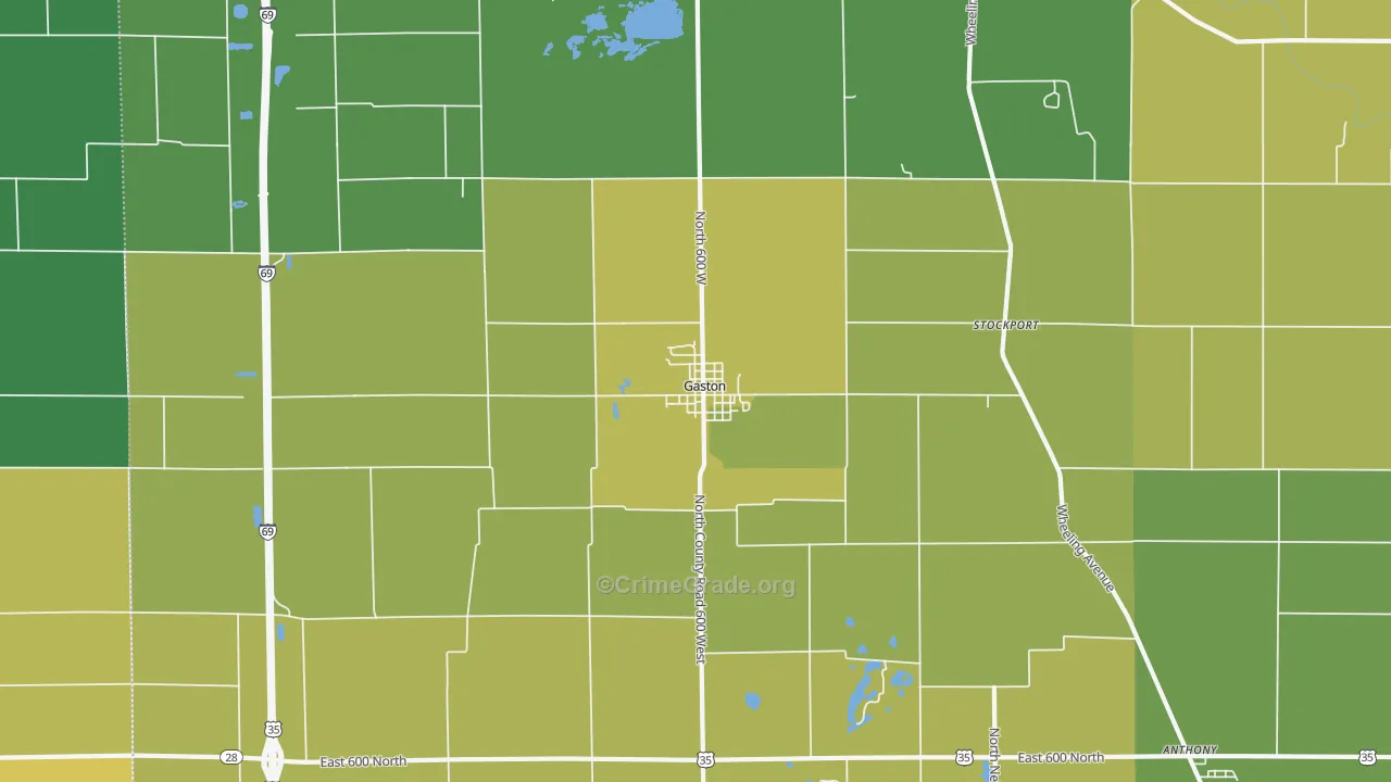 47342, IN Map of Vehicle Theft Rates