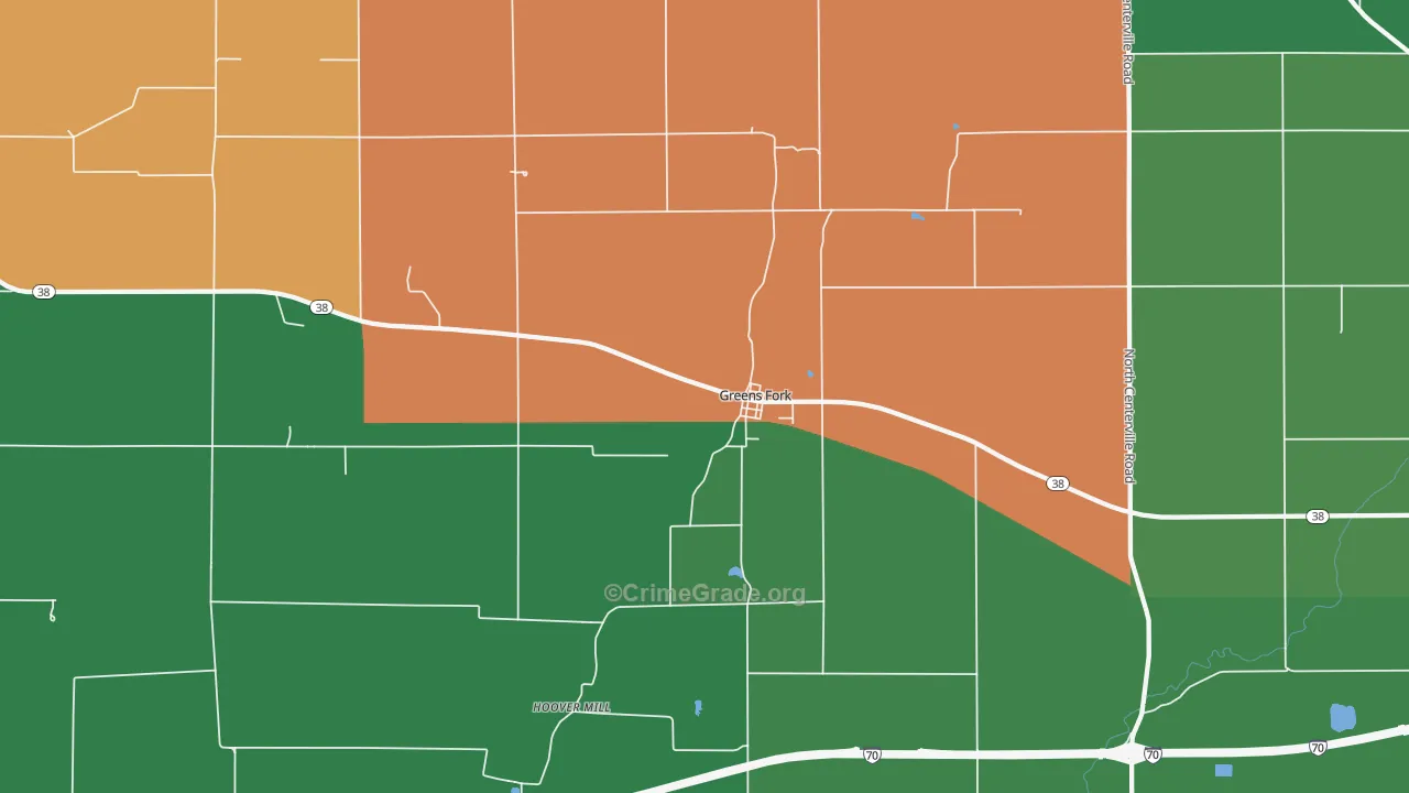 47345, IN Map of Vehicle Theft Rates