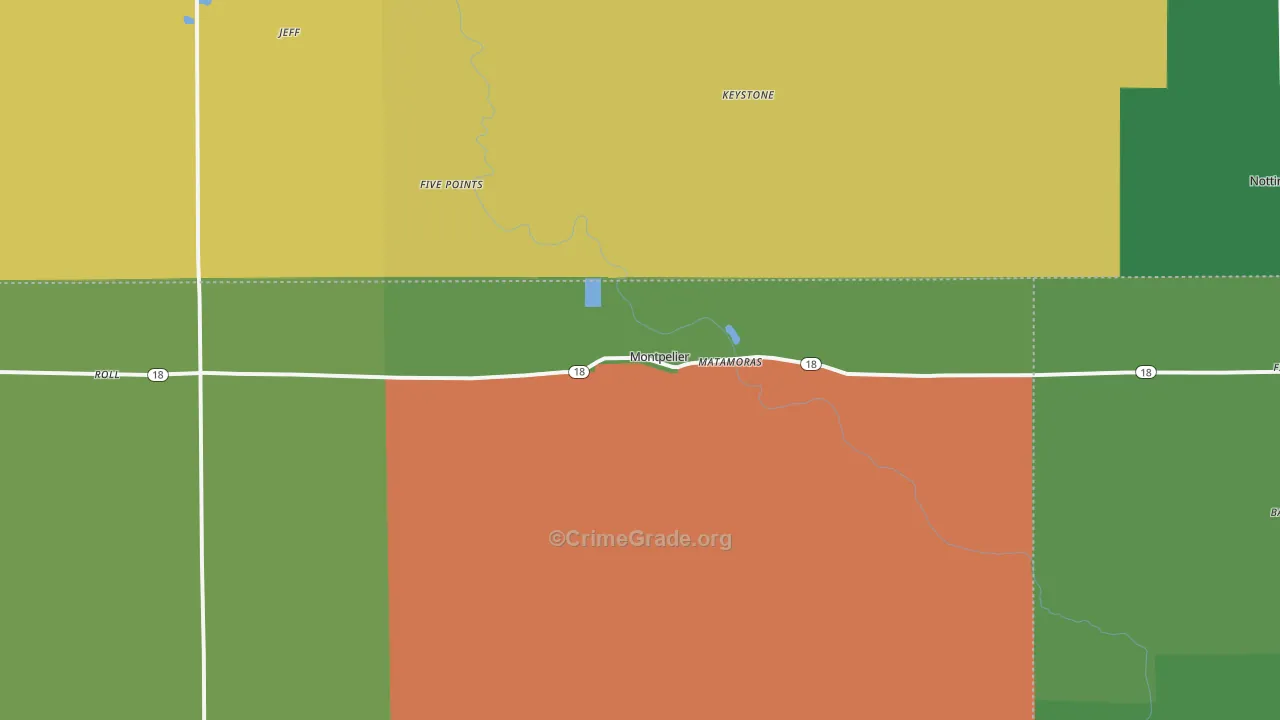 47359, IN Map of Vehicle Theft Rates