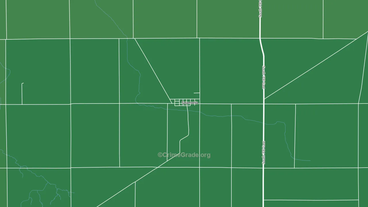 47381, IN Map of Vehicle Theft Rates