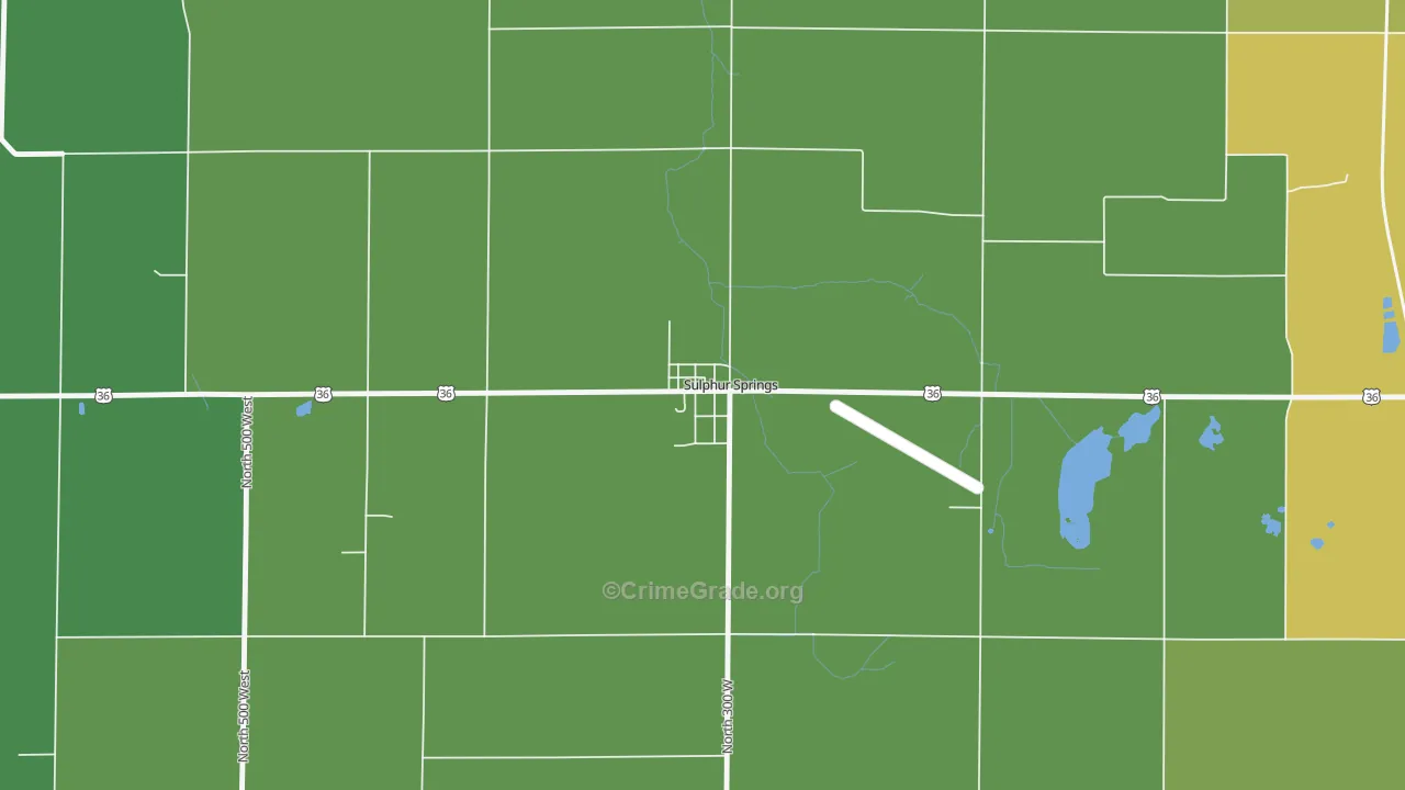 47388, IN Map of Vehicle Theft Rates