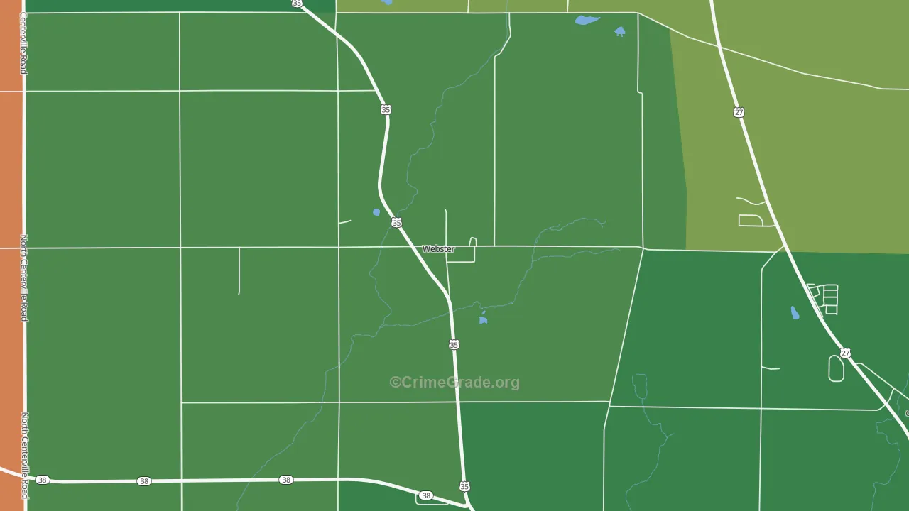 47392, IN Map of Vehicle Theft Rates