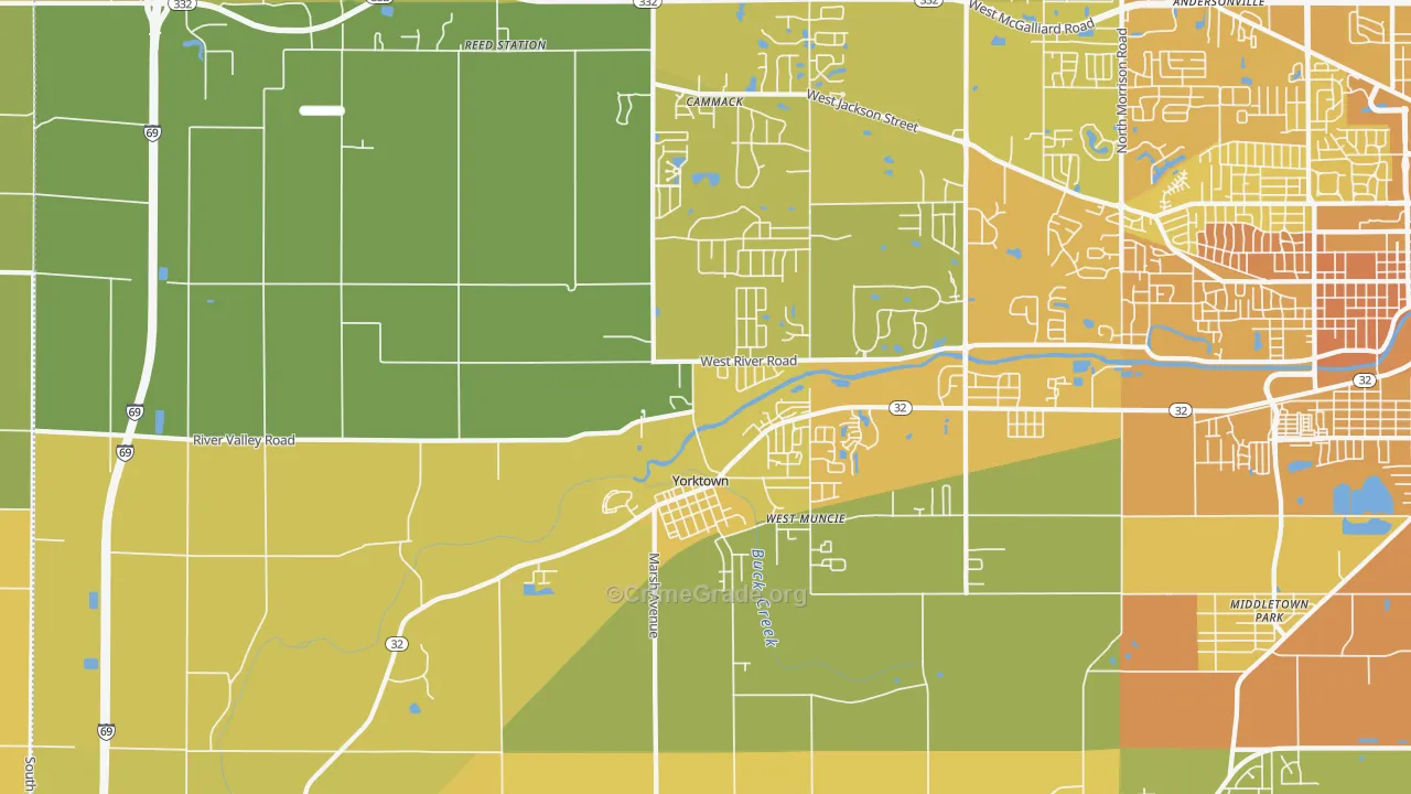 47396, IN Map of Vehicle Theft Rates