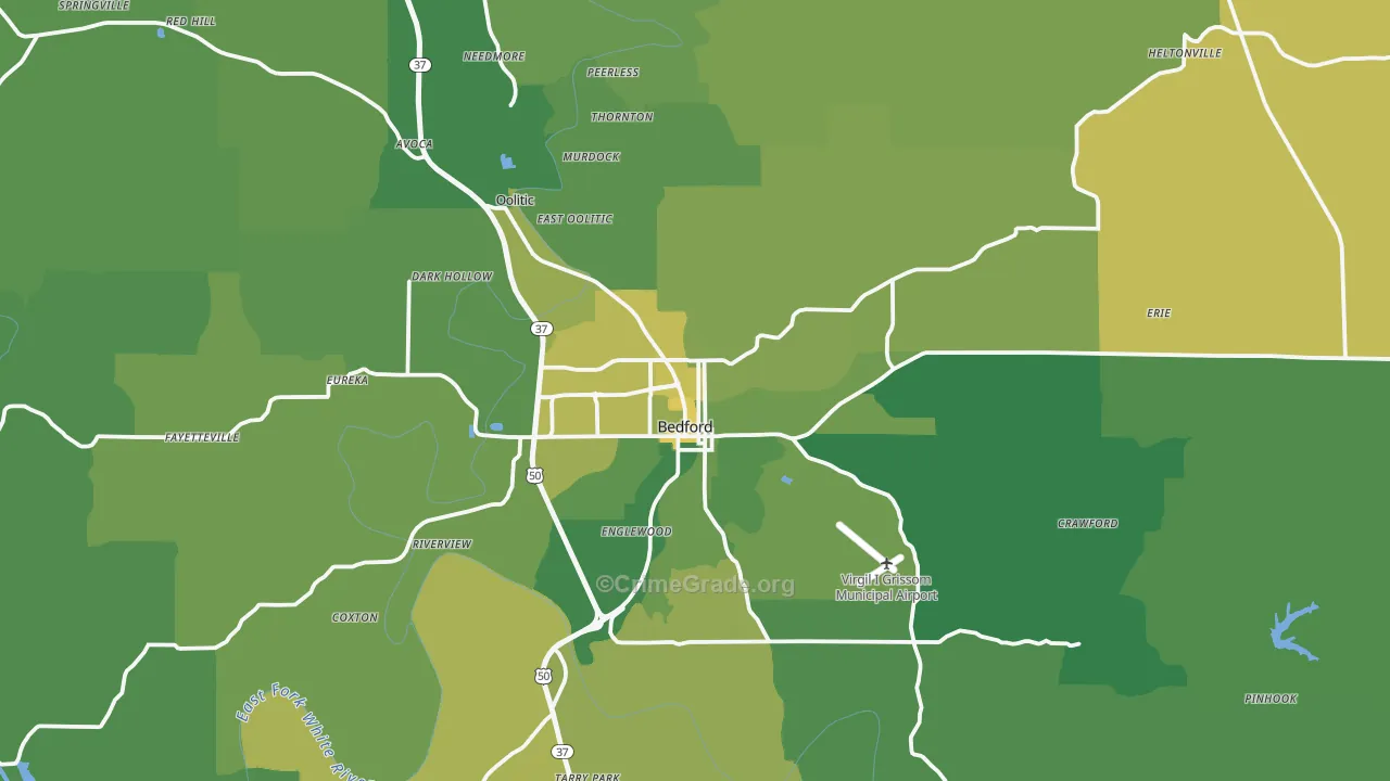47421, IN Map of Vehicle Theft Rates