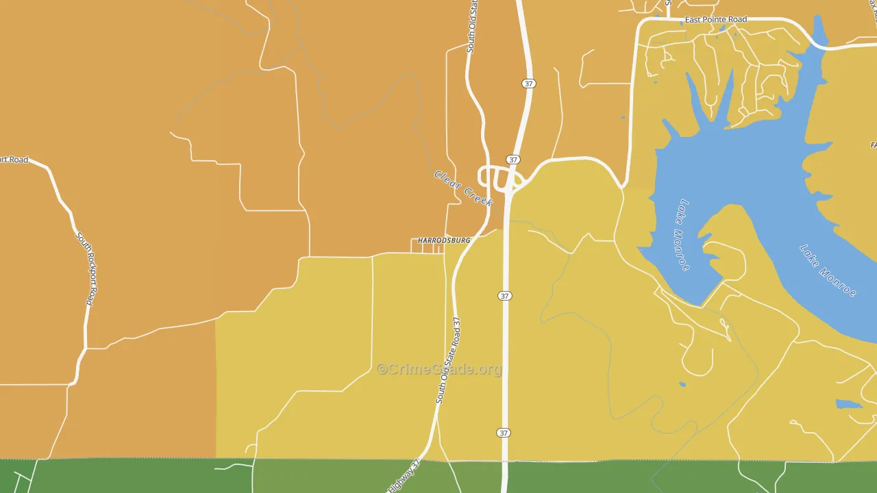 47434, IN Map of Vehicle Theft Rates