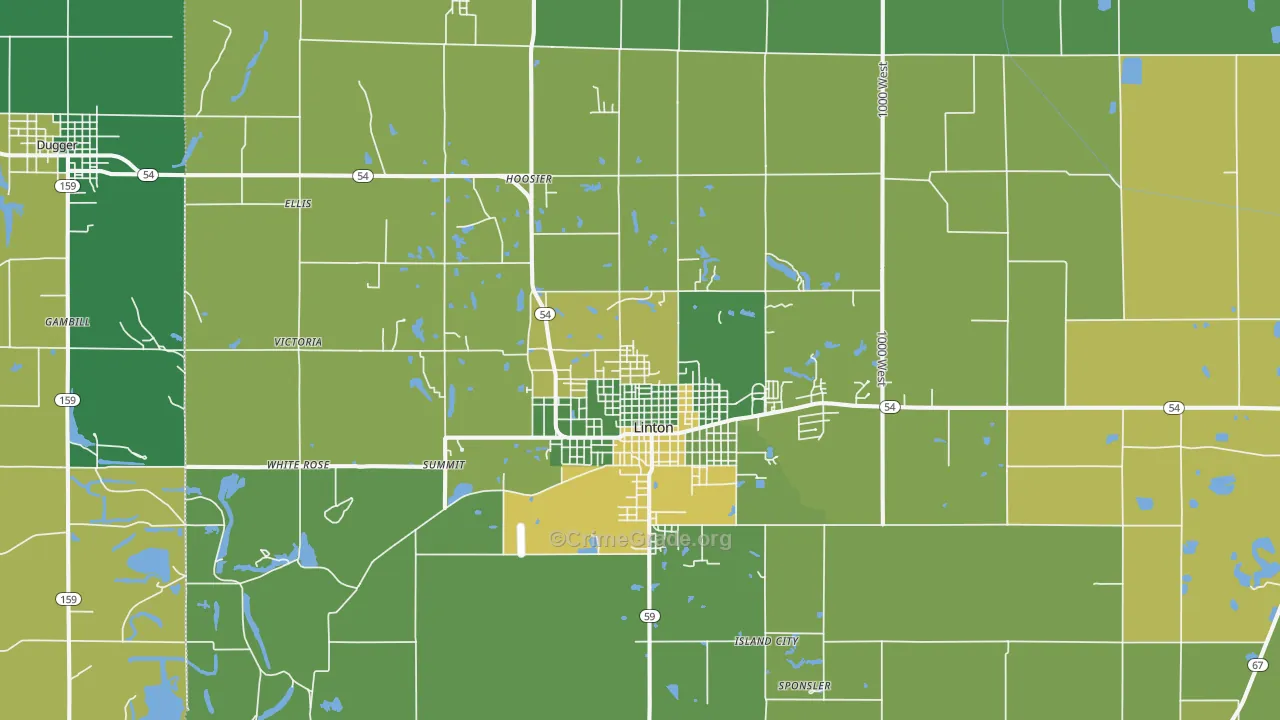 47441, IN Map of Vehicle Theft Rates