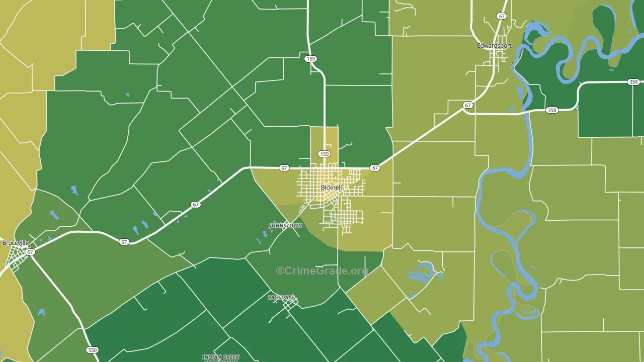 47512, IN Map of Vehicle Theft Rates