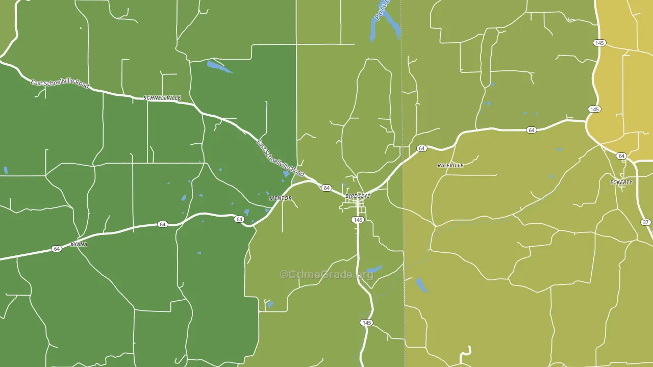 47513, IN Map of Vehicle Theft Rates