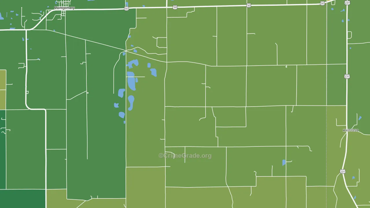 47519, IN Map of Vehicle Theft Rates