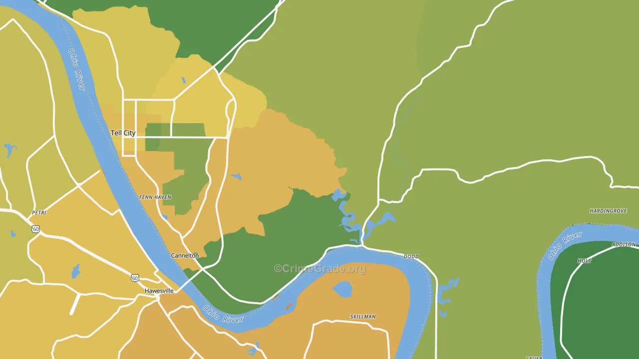47520, IN Map of Vehicle Theft Rates
