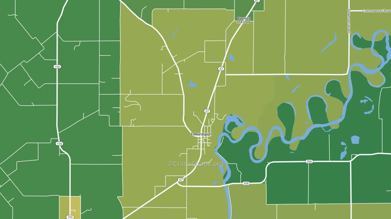 47528, IN Map of Vehicle Theft Rates