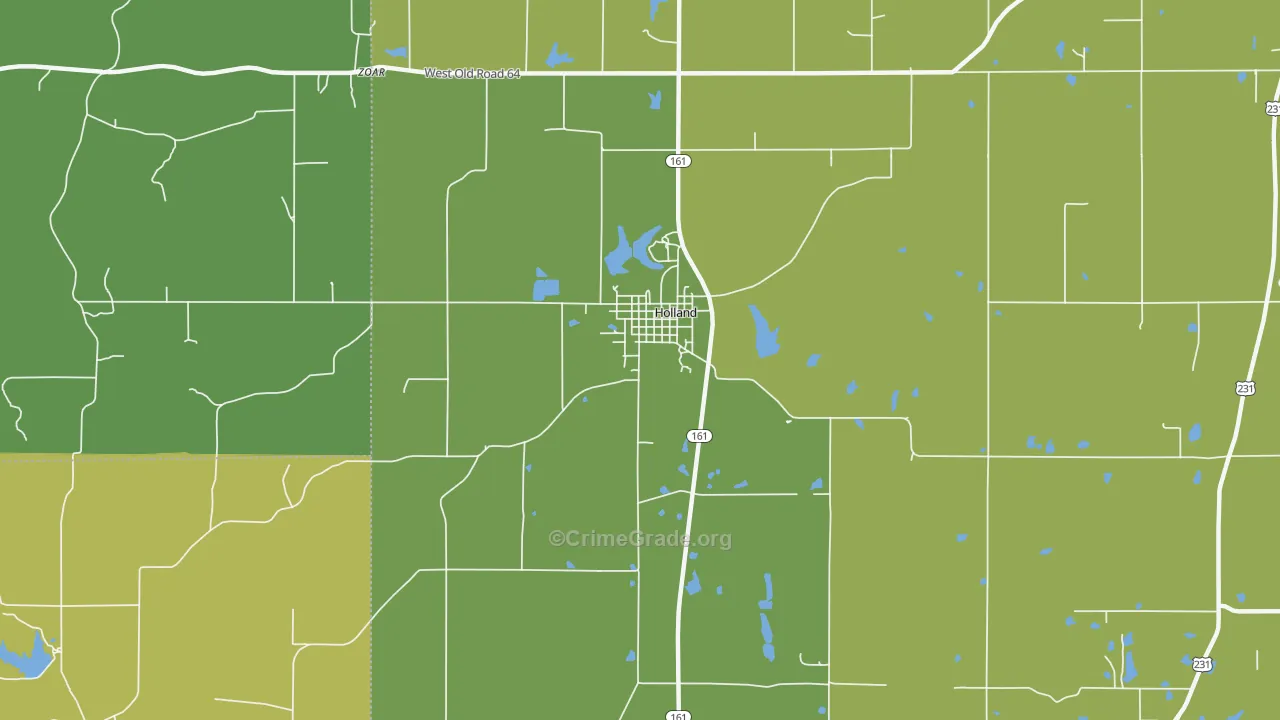 47541, IN Map of Vehicle Theft Rates