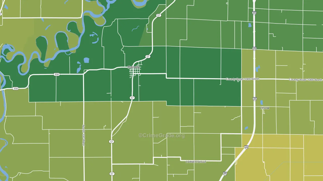 47568, IN Map of Vehicle Theft Rates